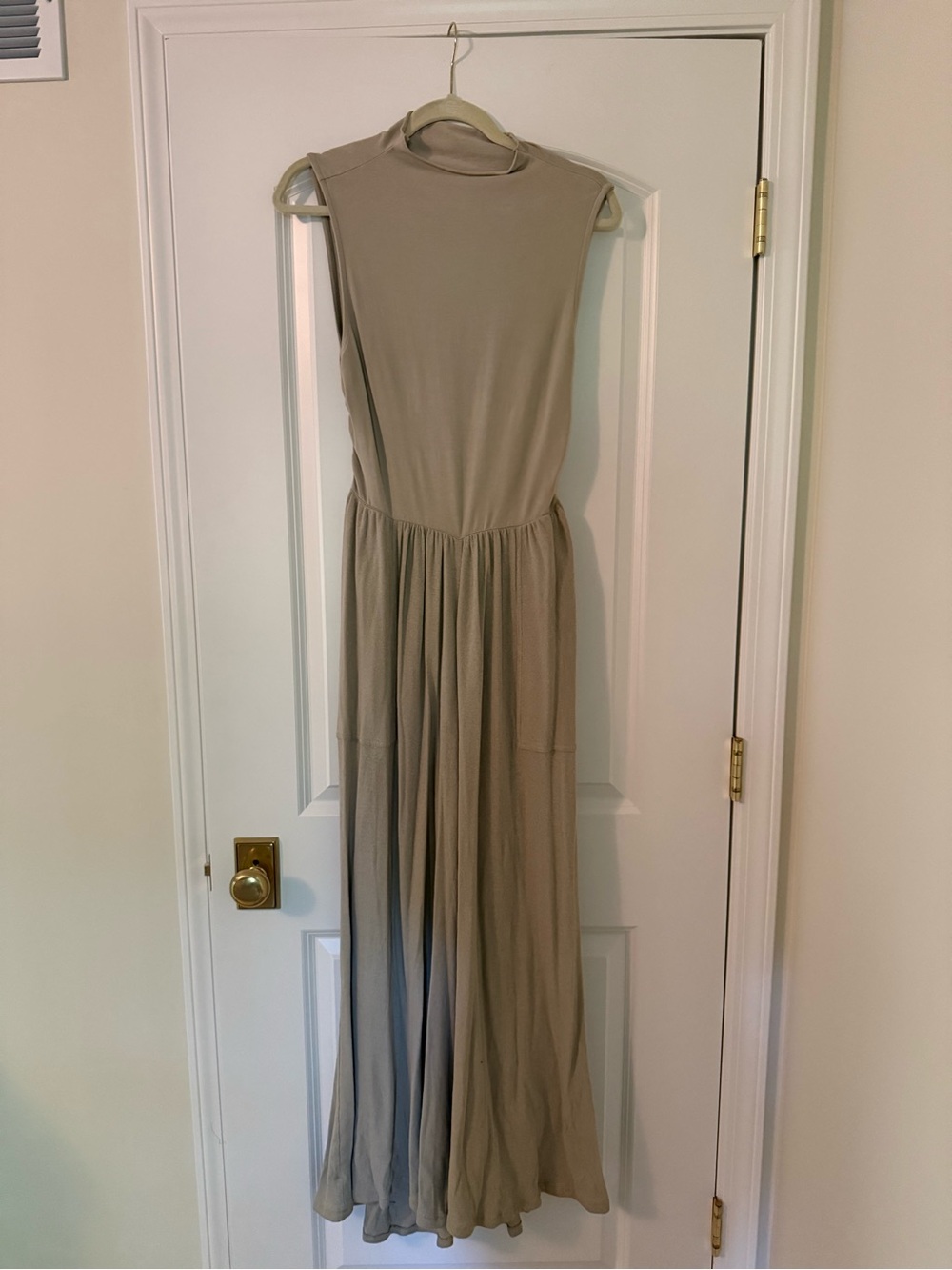 Free People Taupe Sleeveless Maxi Dress